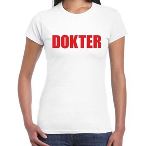 Dokter verkleed t-shirt wit voor dames - arts carnaval / feest shirt kleding / kostuum XL