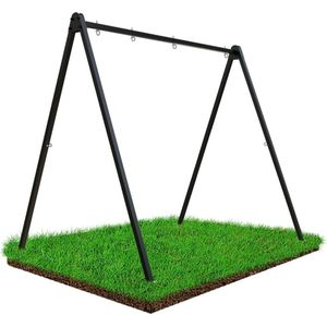 Schommelframe met hangmat standaard - 260x195x230 cm - zwart