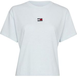 Tommy Hilfiger TJW CLS CS Badge T-Shirt Dames - Lichtblauw - Maat XL