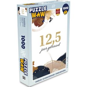 Puzzel Jubileum - 12 5 jaar getrouwd - Spreuken - Quotes - Legpuzzel - Puzzel 1000 stukjes volwassenen