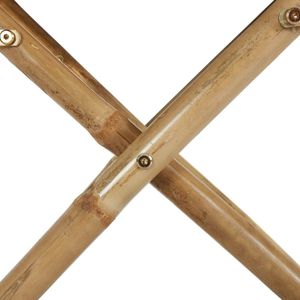 vidaXL - Regisseursstoelen - 2 - st - inklapbaar - groen - bamboe - en - stof