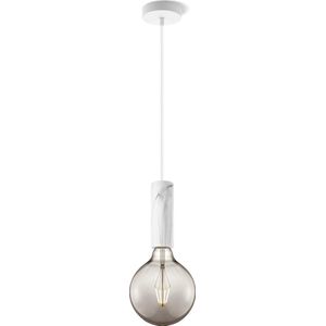 Home Sweet Home hanglamp Marmer Saga - hanglamp inclusief LED lamp G95 - dimbaar - pendel lengte 100 cm - inclusief E27 LED lamp - rook