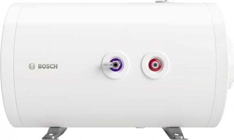 Bosch Elektrische Boiler 150 liter Horizontaal. Inclusief inlaatcombinatie cq veiligheidsgroep. Ophangbeugel gemonteerd aan de boiler. Kleur wit. Bediening manueel
