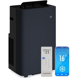 Klarstein AireLux Draagbare Airconditioner - 14.000 BTU, Smart App & Voice Control, voor kamers tot 51 m², 4-in-1 Koelen, Ontvochtiger, Ventilator & Slaapstand, Stil, Window Kit Inbegrepen, Donkergrijs