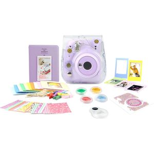 Complete Accessoires Set Geschikt voor Fujifilm Instax Mini 11 - Camera Tas met Filters, Fotoalbum en Meer - Daisy Paars