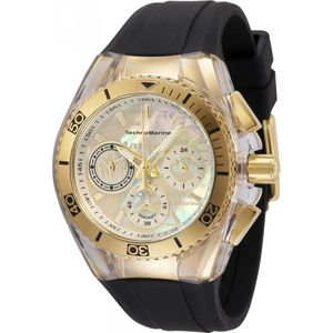 TechnoMarine Cruise TM-120030 Dames Horloge - Waterdicht - Analoog - Quartz Uurwerk - Roestvrij Staal met gouden Wijzerplaat