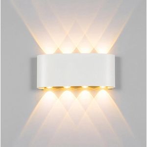 Smart Quality - led wandlamp binnen en buiten ip65 -  Mat wit -Waterdicht - Badkamerverlichting - Spiegelverlichting - Tuin verlichting -