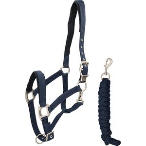 Kingsland Halsterset Fleece Donkerblauw - pony