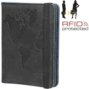 Aventix Paspoort hoesje - Paspoorthouder - Paspoortcover - Met RFID Bescherming - Zwart