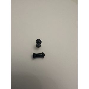 Piercing earplug hoornvormig zwart 6G