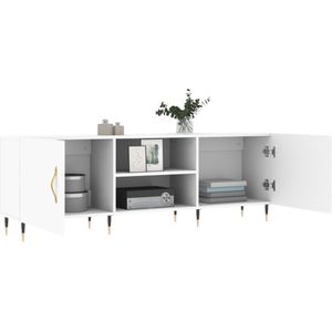 vidaXL Tv-meubel 150x30x50 cm wit hout en ijzer TV Kast - Tv Meubel - Houten Tv Stand - Witte Tv Tafel - Salontafel