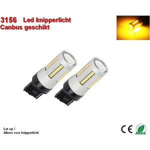 2x 3156 CANBUS Knipperlicht Oranje 66smd 10-30v