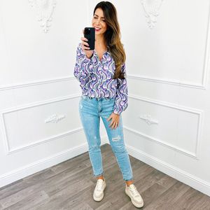 Blouse Swirl Lila