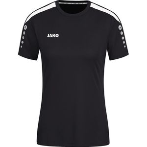 JAKO Shirt Power Korte Mouw Dames Zwart-Geel Maat 36