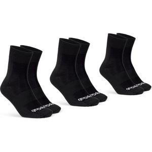 GripGrab - Lightweight SL 3PACK Performance Zomer Fietssokken 3 Paar Coolmax Wielersport Sokken Regular Cut - Zwart - Unisex - Maat S (38-41)