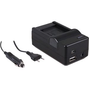 Huismerk 4-in-1 Acculader voor Panasonic DMW-BLG10PP - Compact - USB
