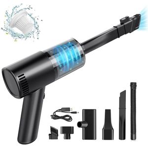 Accu-handstofzuiger 9000 Pa USB-oplaadbaar - draagbaar licht - mini-stofzuiger 4000 mAh - autostofzuiger - nat en droog - handstofzuiger voor auto huis - keuken - dierenharen