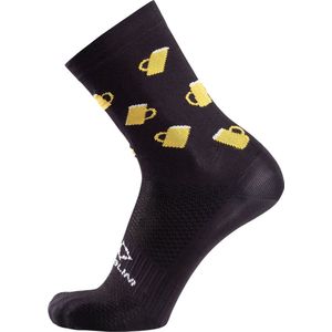 Nalini - Unisex - Fietssokken Zomer - Ademende Wielrensokken - Sneldrogend - Zwart - FUNNY SOCKS - XXL