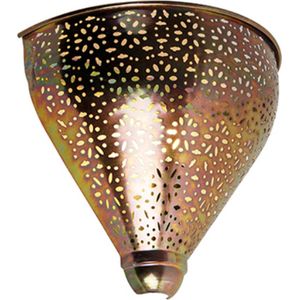 QAZQA Maruf,sinbad,zayn - Oosterse Wandlamp Voor Binnen - 1 Lichts - D 11.5 cm - Brons - Woonkamer