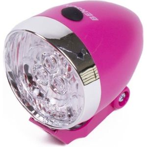 Benson Fietskoplamp 2 x LED - Inclusief Batterijen - Roze