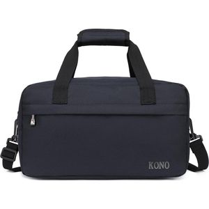 Handbagage, 35 x 20 x 20 cm, handbagage, reistas, sporttas met schouderriem, 14 liter, donkerblauw, donkerblauw