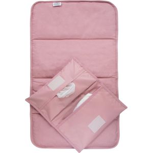 KipKep Napper Combi Verschonings-set - Mauve - verschoonmatje en luier-etuitje - rPET - wasbaar - gecoat