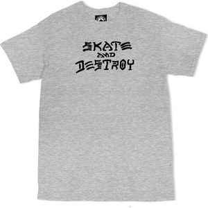 Thrasher Skate And Destroy T-shirt Met Korte Mouwen Grijs S Man