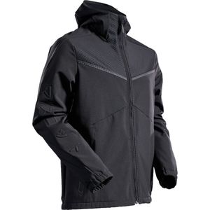 MASCOT Customized Softshell jas capuchon - 22102-649 - zwart - maat XXL