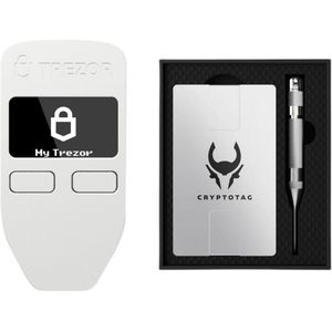 Trezor One - Wit + Cryptotag Zeus Bundel