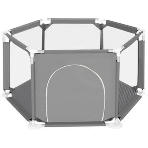 Comomy - Baby Speelbox 66cm - Grondbox Baby Speelhek - Oxford Kinderbox - Grijs