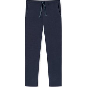 SCHIESSER Mix + Relax loungebroek lang - dames broek lang / extra lang modal blauw - Maat: 40