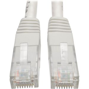 Tripp-Lite N200-100-WH Premium Cat5/5e/6 Gigabit Molded Patch Cable, 24 AWG, 550 MHz/1 Gbps (RJ45 M/M), White, 100 ft. TrippLite