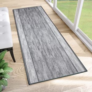 Tapiso Antislip Rubber Vloerkleed Grijs Gang Rubbermat Tapijt Maat- 100x1100