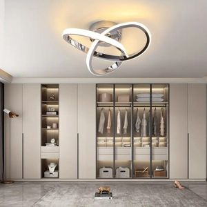 LuxiLamps - Moderne Krullen Lamp - Kroonluchter - Chroom - Gangpad of Hal Lamp - LED Verlichting - Plafonniere