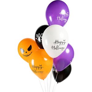 Ballonnen Halloween bedrukt 8 stuks