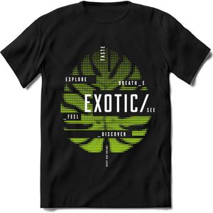 Exotic Leaf | TSK Studio Zomer Kleding  T-Shirt | Groen | Heren / Dames | Perfect Strand Shirt Verjaardag Cadeau Maat XL