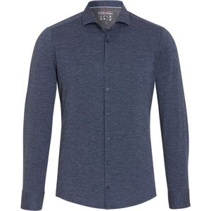 Pure - The Functional Shirt Patroon Antraciet - Heren - Maat 39 - Slim-fit
