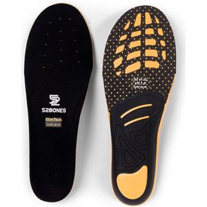 52Bones SlimTech Low Arch - premium inlegzolen met lage voetboog - optimale ondersteuning en stabiliteit - geschikt voor smalle schoenen - maat 33/34