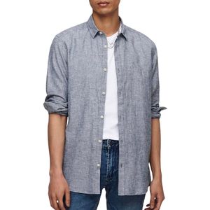 ONLY & SONS ONSCAIDEN LS SOLID LINEN SHIRT NOOS Heren Overhemd - Maat XL