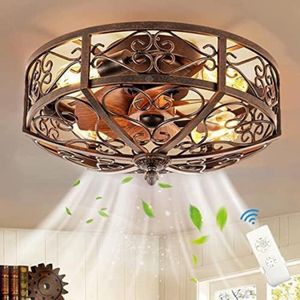 Equivera Plafonniere met Ventilator - Plafondventilator - Plafondventilator Afstandsbediening - Plafondventilator Slaapkamer - Plafond Ventilator met Verlichting - Plafondlamp - Plafonniere - Ideaal voor in uw slaapkamer!
