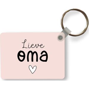 Sleutelhanger - Oma - Roze - Pastel - Uitdeelcadeautjes - Plastic