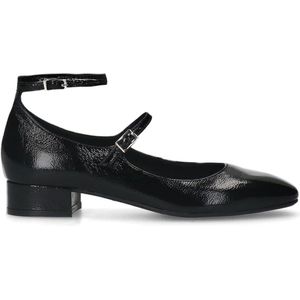 Manfield - Dames - Zwarte lak leren Mary Jane pumps - Maat 42