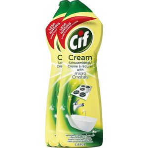 Cif Citroen Cream - 750 ml - Schuurmiddel - 2 stuks - Voordeelverpakking
