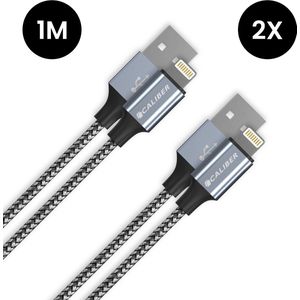 2 stuks iPhone Kabel - Oplaadkabel iPhone - geschikt voor Apple iPhone - Lightning USB Kabel - 2 stuks iPhone oplader kabel - Data en Laden (CL-UL-2PACK)