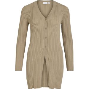 Vila Vest Vimullie V-neck Rib Knit Cardig 14103413 Savannah Tan Dames Maat - XL