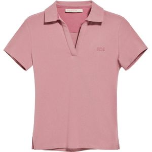 Roze polo ""Pedraza"" zonder knopen met rubberen Polo Club-logo