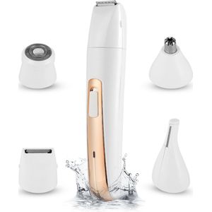 Louzella Ladyshave - Ladyshaves voor vrouwen - Ladyshave oplaadbaar - Scheerapparaat vrouw - 4 kopstukken