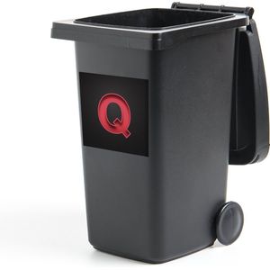 Container sticker Letter Q illustratie - Een illustratie van de letter Q Klikosticker - 40x40 cm - kliko sticker - weerbestendige containersticker