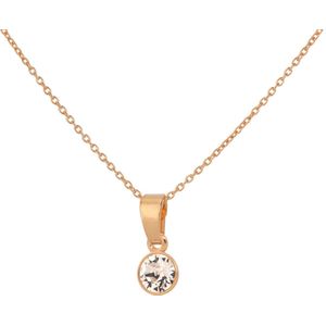 ARLIZI 1646 Ketting Swarovski Kristal Hanger - Roséverguld - 44 cm