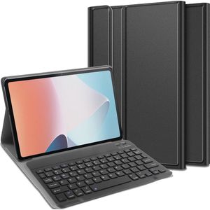Cazy Hoes met Toetsenbord geschikt voor Lenovo Tab M10 Gen 3 - Qwerty Spaanse indeling - Zwart